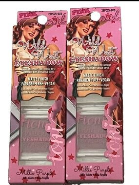 Ioni Millie Purple Wild West Eyeshadow. Pink Cowgirl. Set of 2.